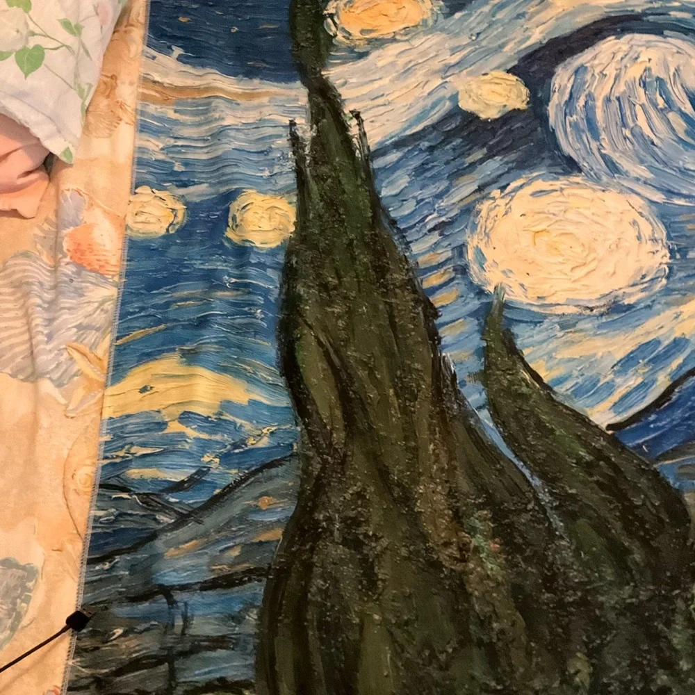 Van Gogh Starry Night Decorative Throw Blanket - Blue & Yellow